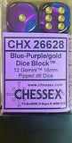 Gemini Blue Purple/Gold 16mm D6 Set