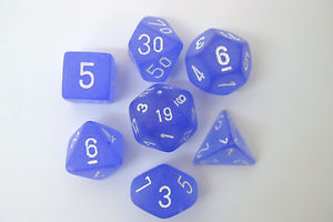 Frosted Blue/White Poly Set