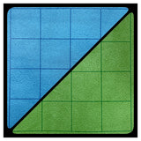 Battlemat: Reversible Squares Blue/Green  23 1/2" X 26"