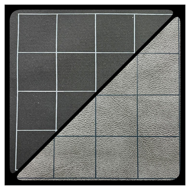 Battlemat: Reversible Squares Black/Gray  23 1/2" x 26"