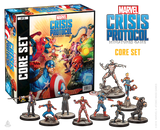 Box art and minis in the Marvel Crisis Protocol: Core Game