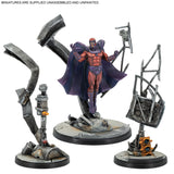 Painted version of Magneto and terrain bits miniatures