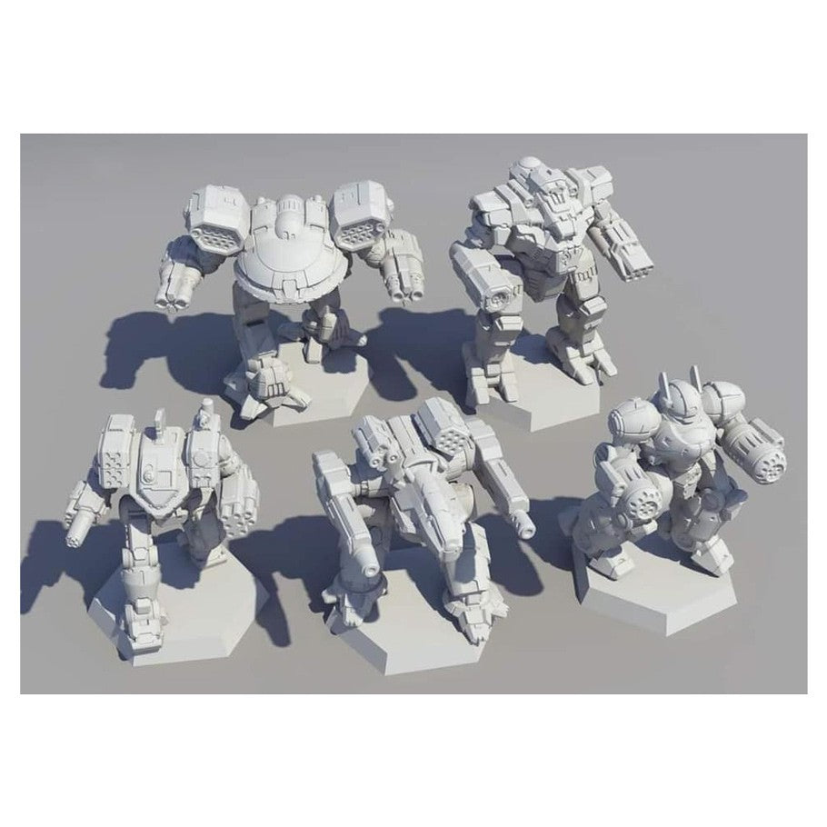 3D render of Battletech: Clan Heavy Battle Star miniatures