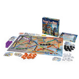 Box and board set up of Ticket to Ride: Ghost Train