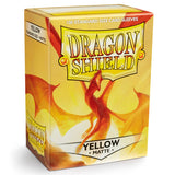 Box art of Matte Yellow Dragon Shields (100)