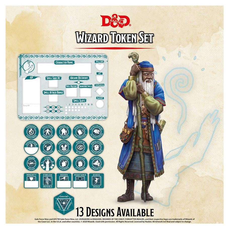 D&D Character Tokens: Wizard