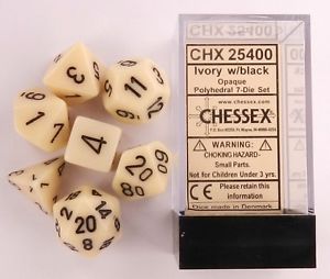 Opaque Ivory/Black Poly Set