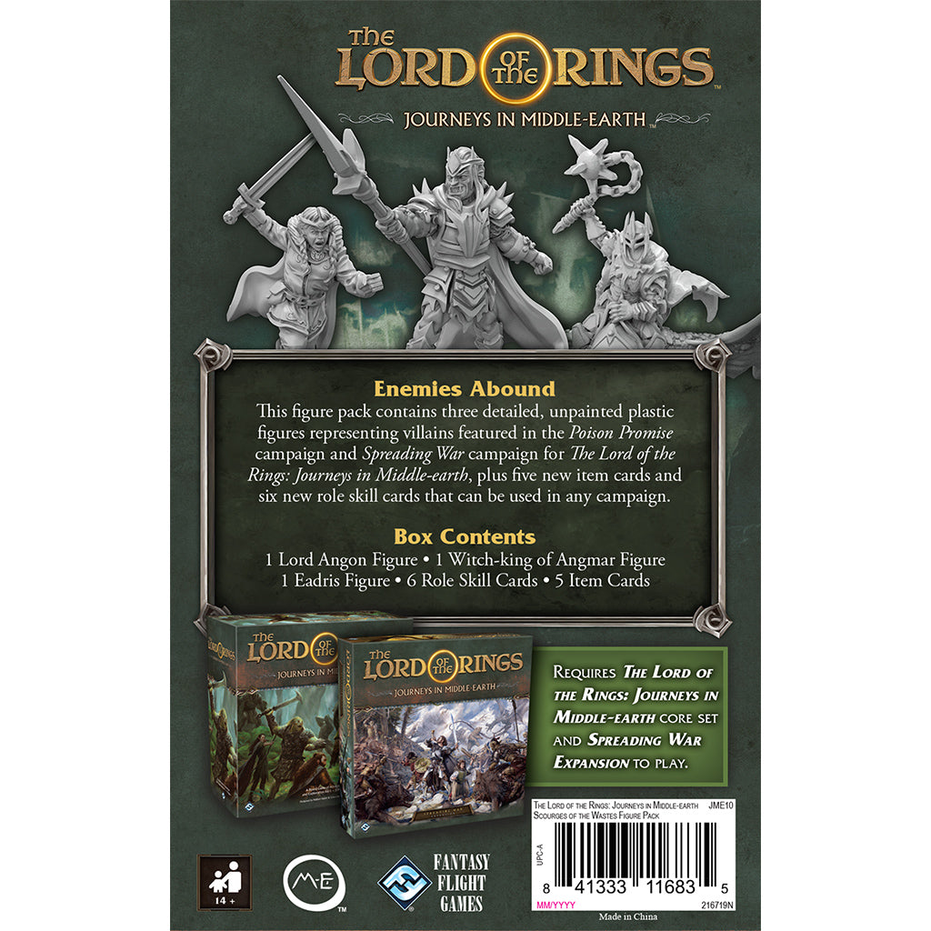 Journeys in Middle Earth: Scourges of the Wastes Figure Pack back
