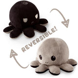 Black/Grey Reversible Octopus Plushie