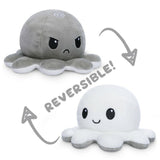 White Sparkle & Gray Reversible Octopus Mini Plush