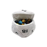 Plush D20: Dice Bag - White