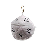 Plush D20: Dice Bag - White