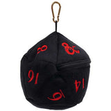 Plush D20: Dice Bag - Black/Red